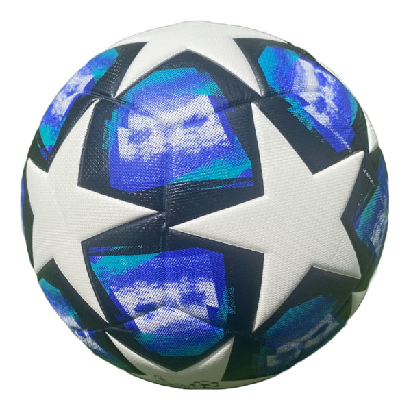 Tych3L Size 5 High Quality Soccer Ball Champions League Dark Blue Black White - 3