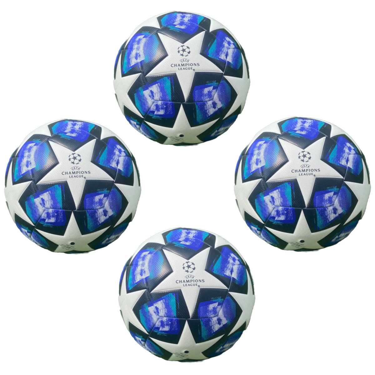 Pack of 10 Soccer Ball Size 5 of Champions League for Training Dark Blue