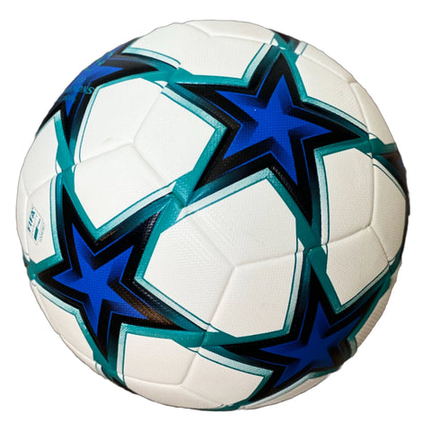 Tych3L Size 5 High Quality Soccer Ball Champions League Blue White Black - 0