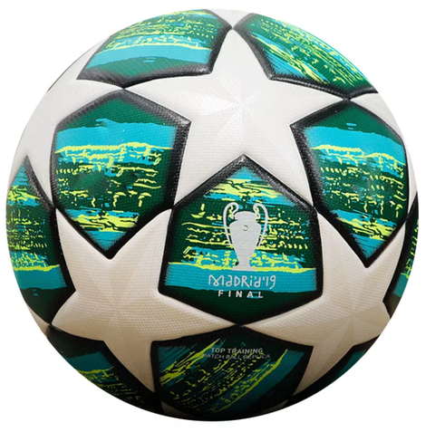 Tyche Sport Spot Size 5 High Quality Soccer Ball Champions League Green White