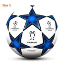 Tych3L Size 5 High Quality Soccer Ball Champions League Blue White - 2