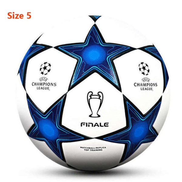 Tych3L Size 5 High Quality Soccer Ball Champions League Blue White - 1
