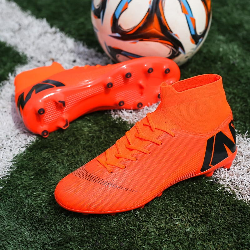 Men / Women Agility Pro Performance Cleats: High Ankle Outdoor Soccer and Baseball Footwear