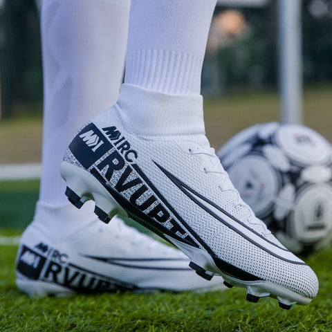 Buy white Men / Women Super Lightweight Soccer Cleats for Turf and Lawn