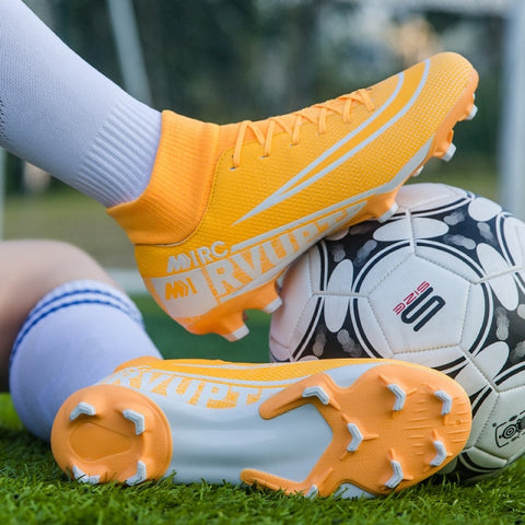 Buy yellow Men / Women Super Lightweight Soccer Cleats for Turf and Lawn